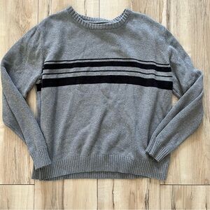 Covington Gray and Black Crewneck Sweater 100% cotton vintage look size XL